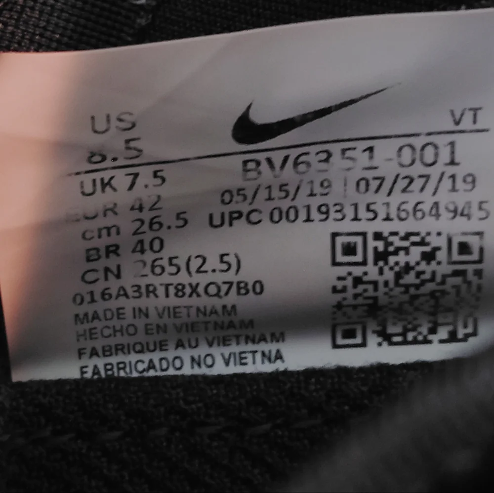 Nike Black and Gray Air VaporMax Sneakers Sz 8.5